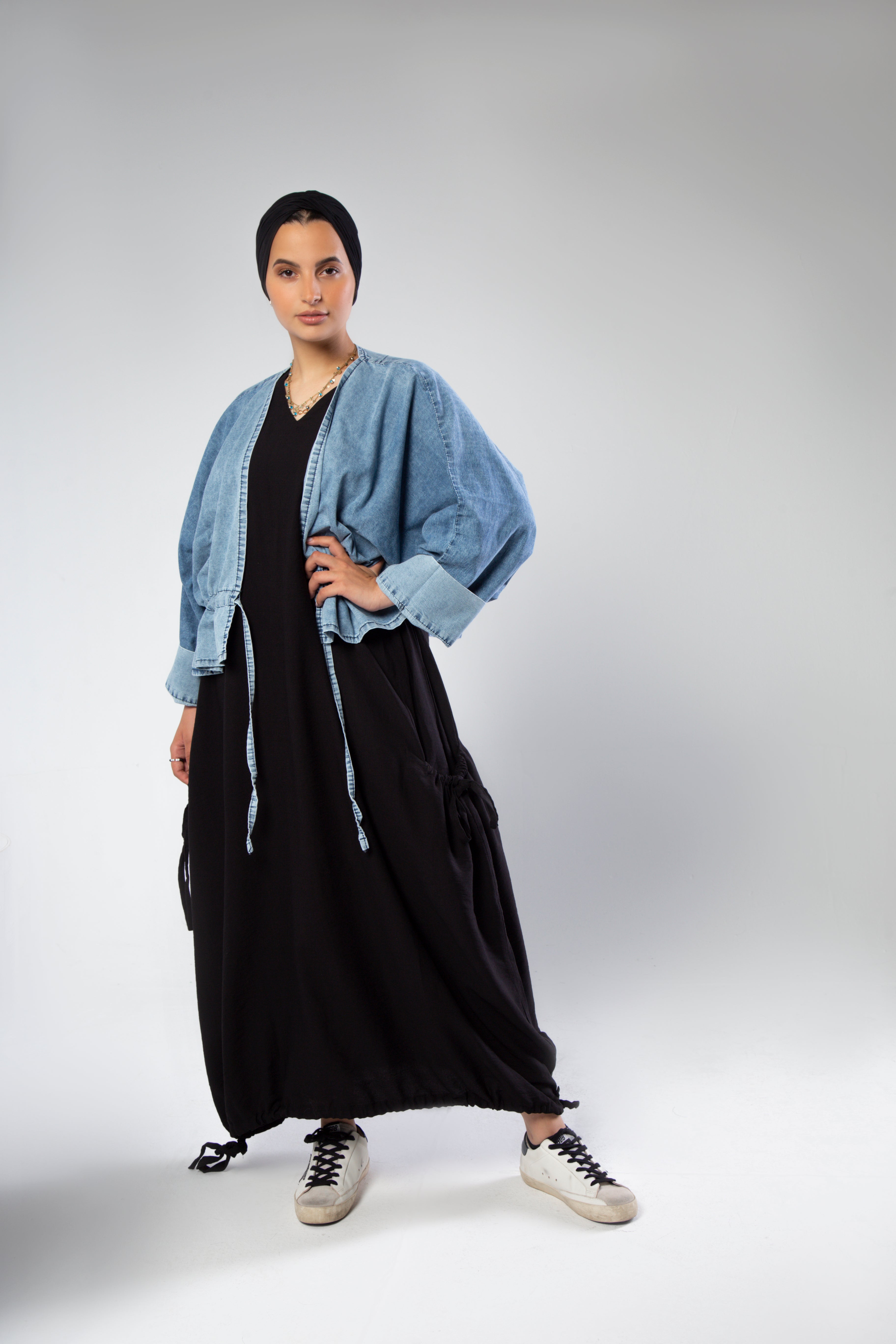 Cropped Light Denim Jacket