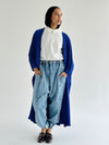 Blue Pleated Cardigan