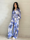 Blue Hues Satin Set