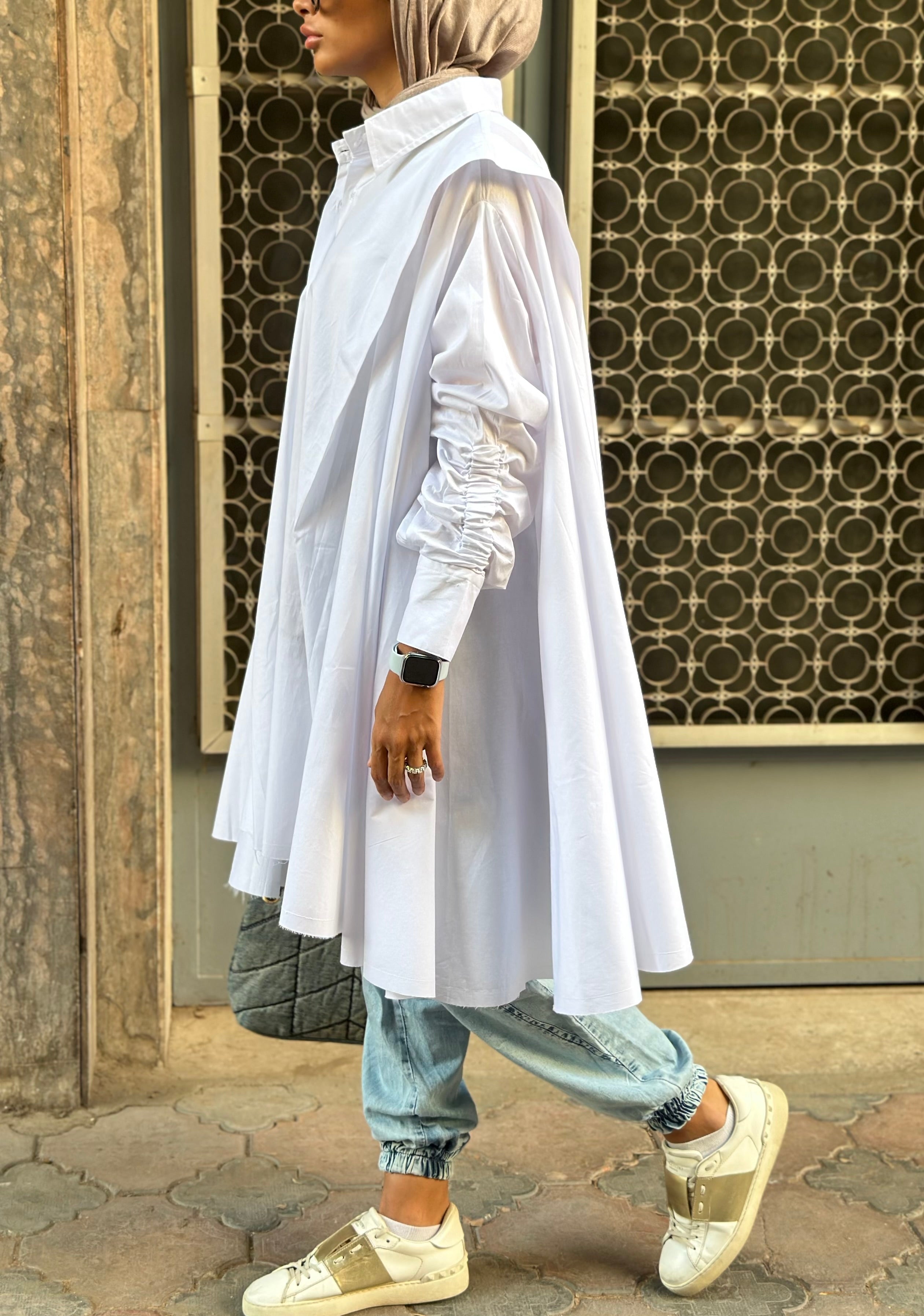White extra fabric shirt
