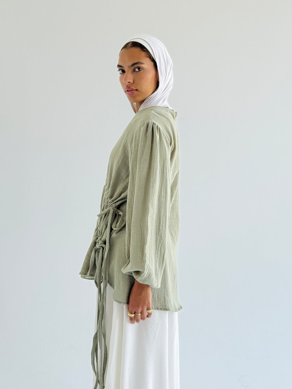 Olive Side DrawString top