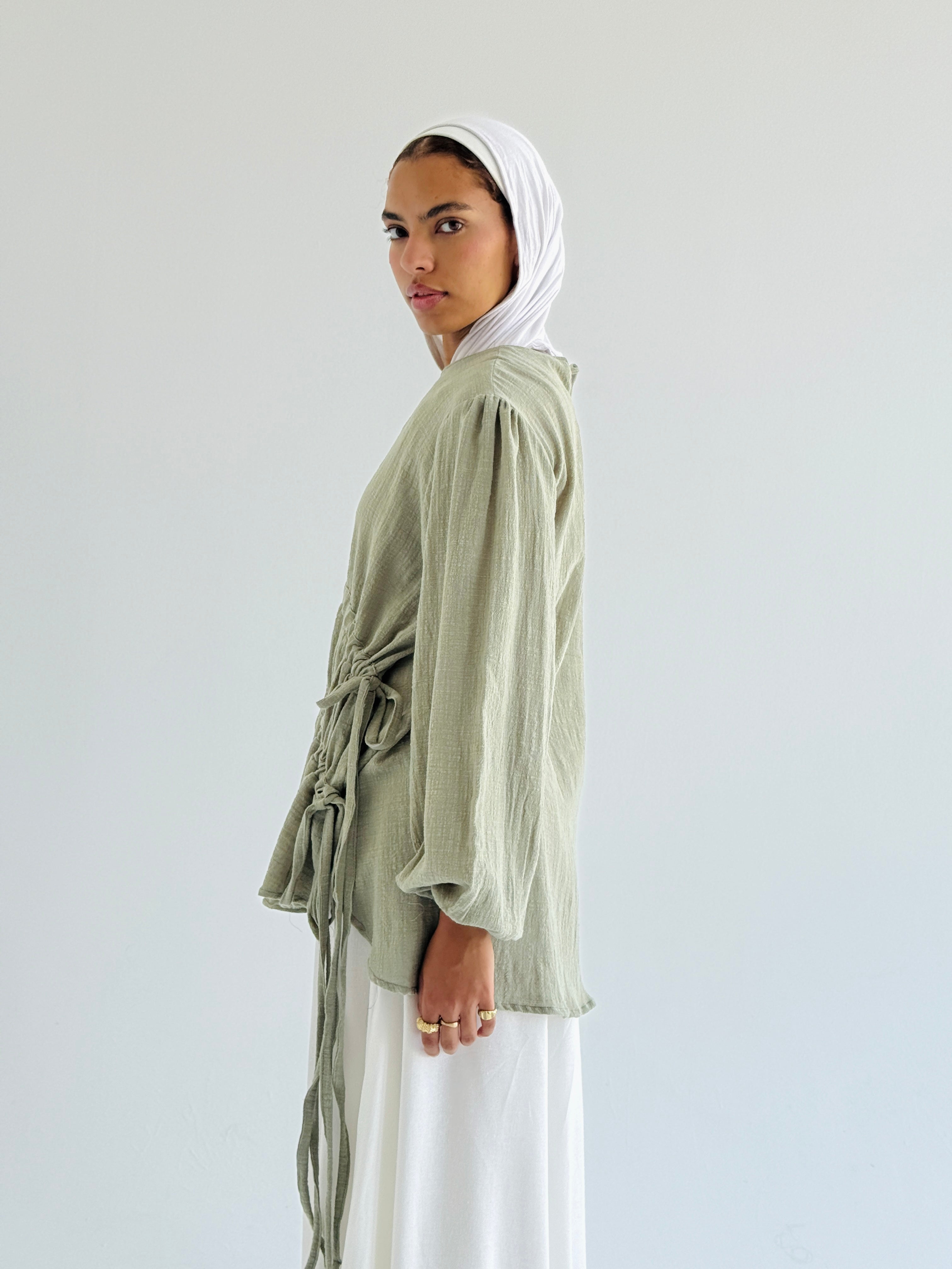 Olive Side DrawString top