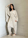 Greige Linen Harem Set