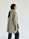 Olive High Low Taftan Shirt