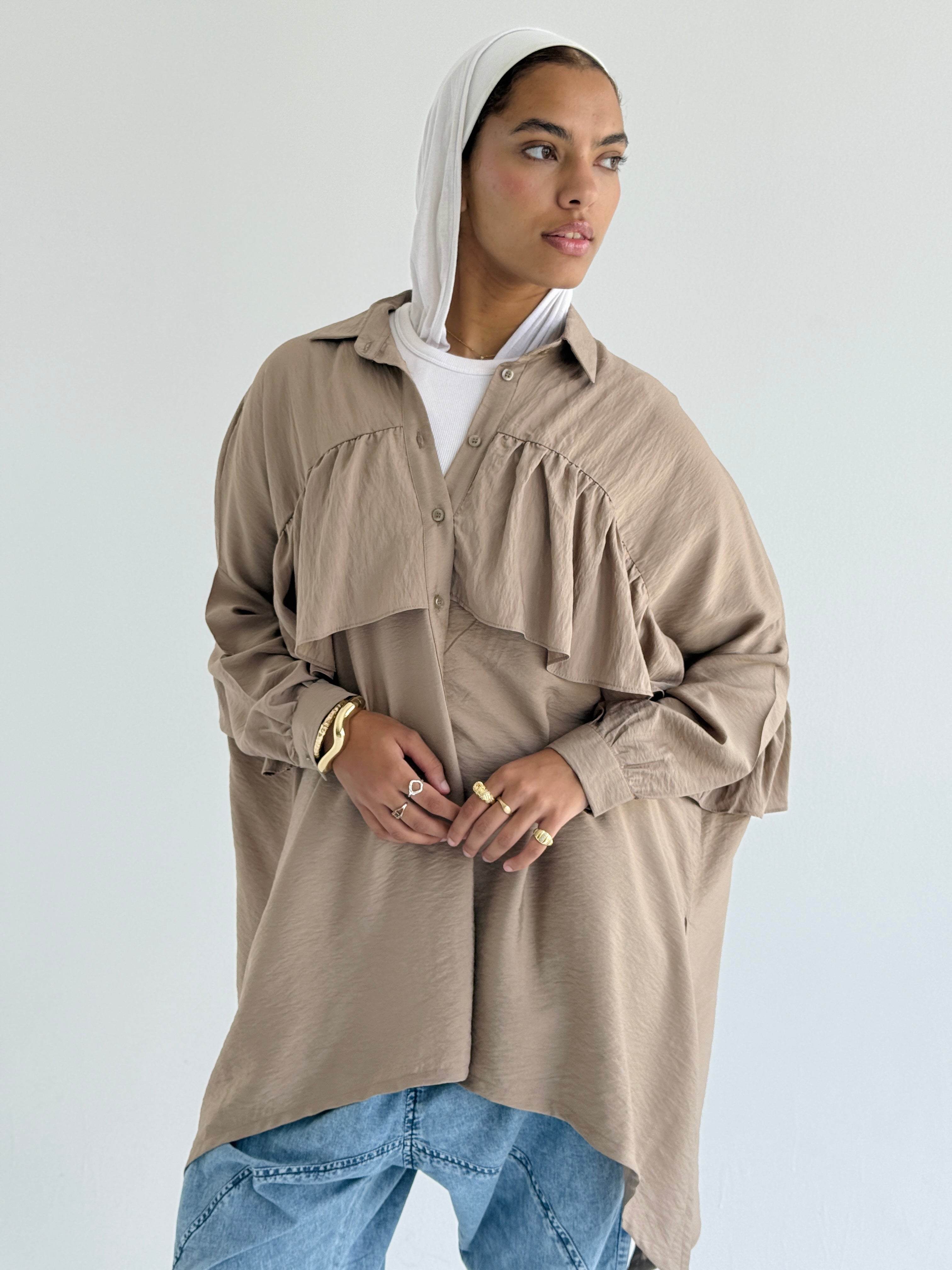 Cafe Ruffled Shirt