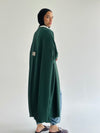 Green Pleated Cardigan