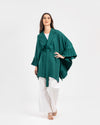 Green Side Pleated Kimono
