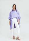 Lilac Pleated Top