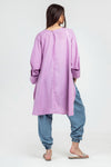 Lilac High Low Linen Top