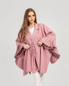 Powder Pink Pleated Kimono