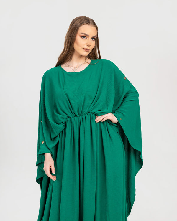 Green Cape Dress - Theyab