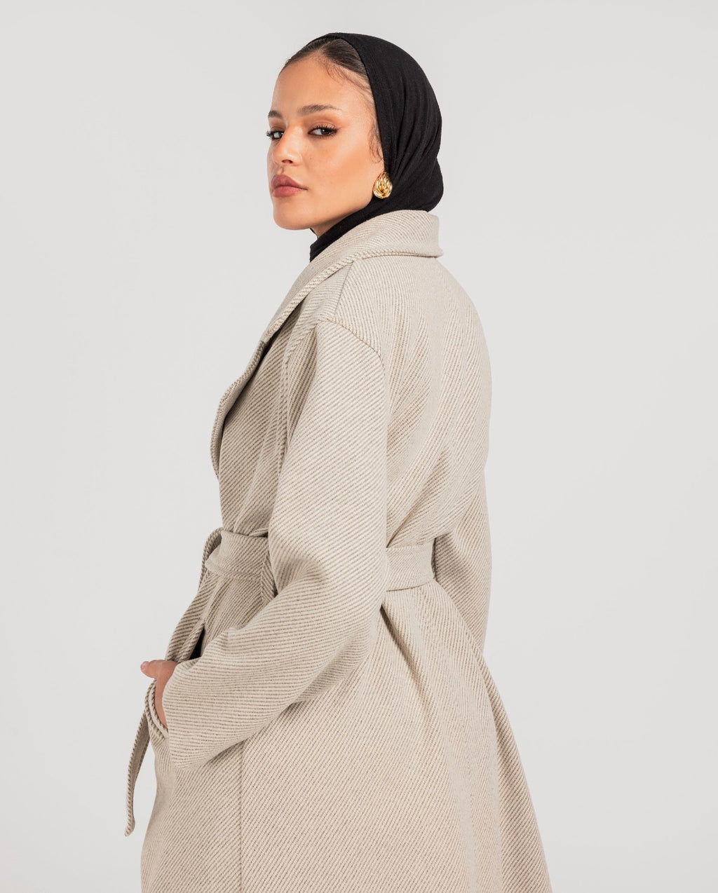 Light Beige Lined Coat