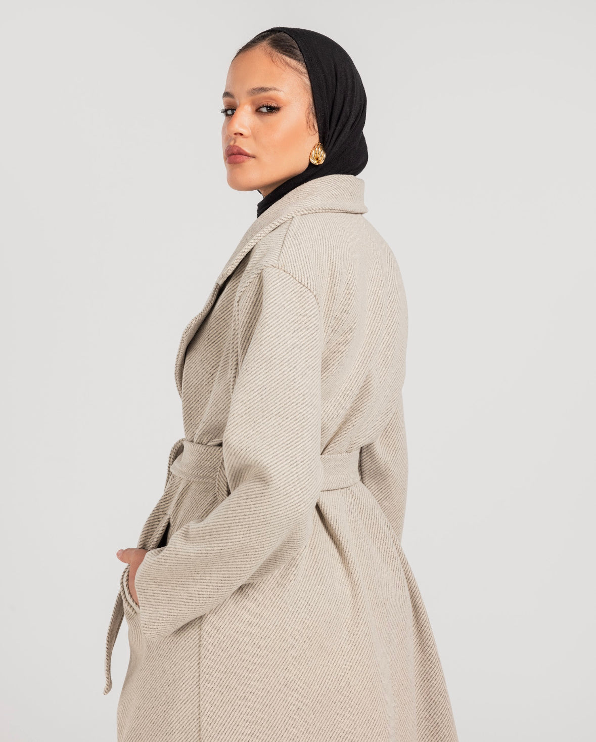 Light Beige Lined Coat