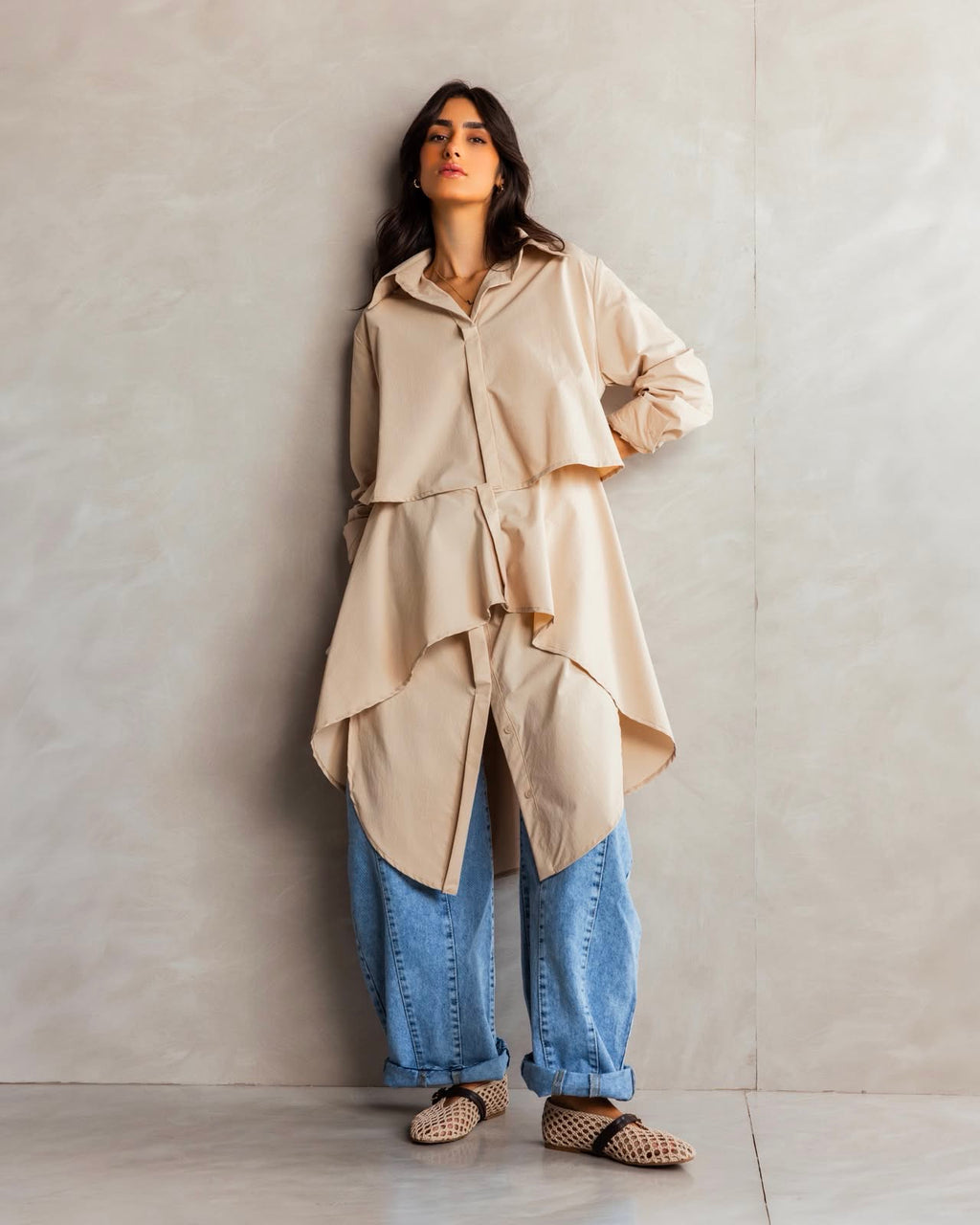 Beige  Level Up Shirt