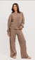 Beige Braided Knit Set