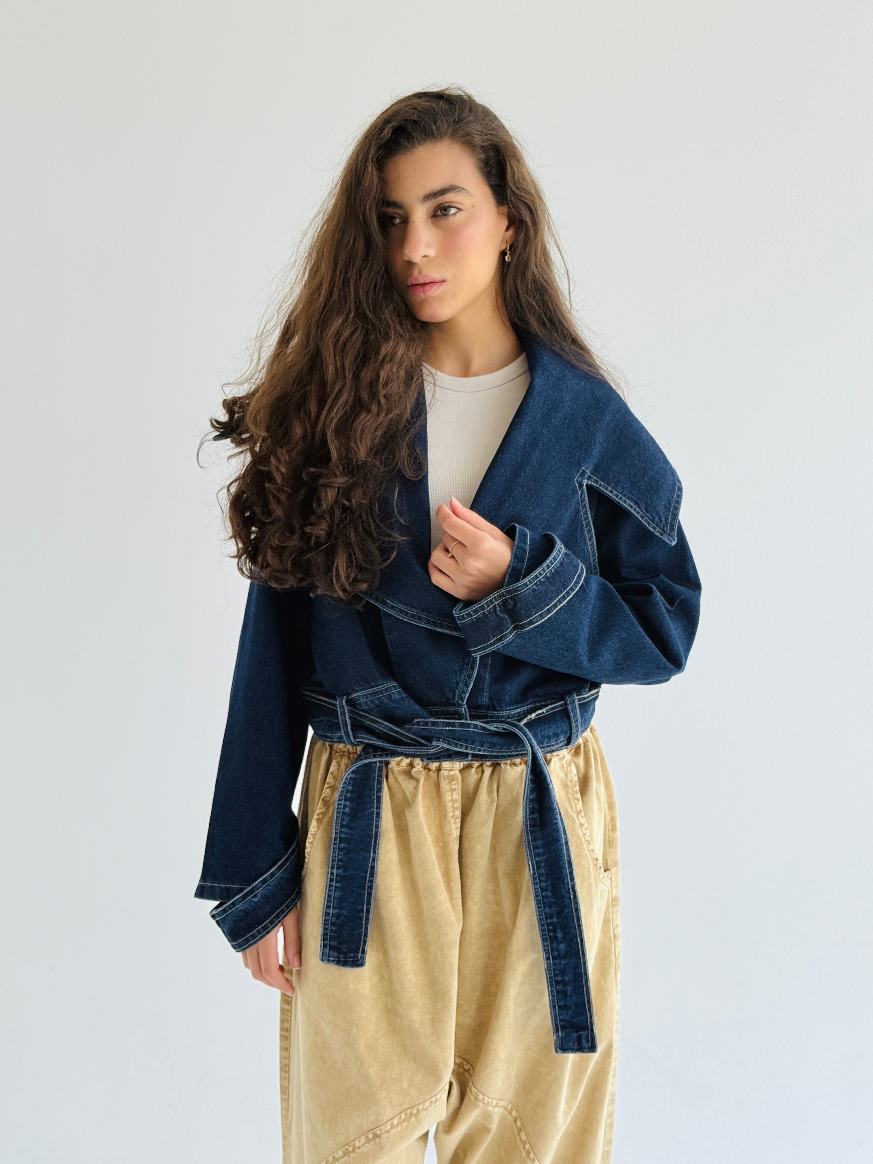 Belted Denim Jacket