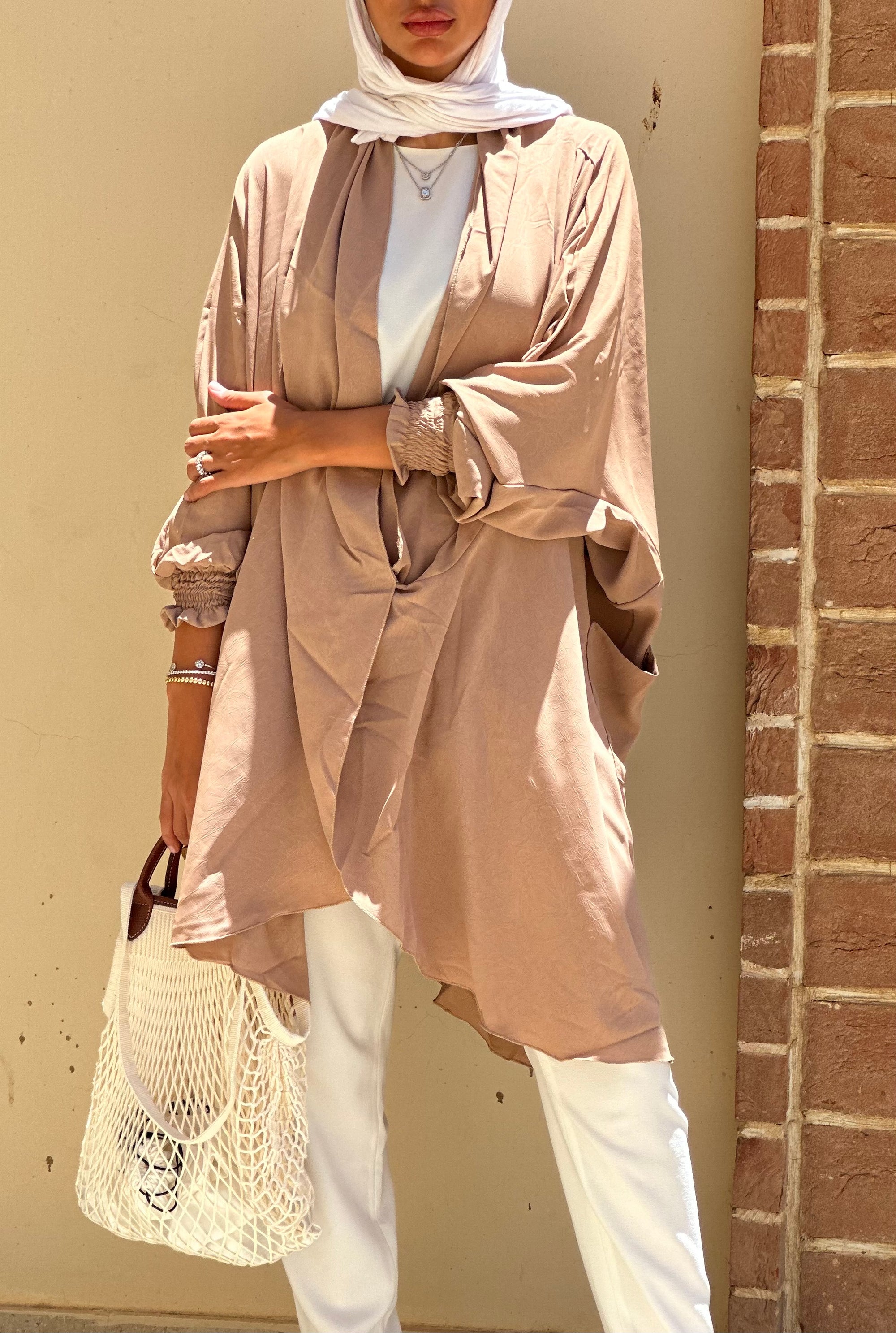 Beige Criss Cross Top