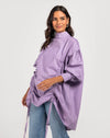 Lilac Drawstring Poplin Shirt