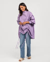 Lilac Drawstring Poplin Shirt