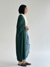 Green Pleated Cardigan