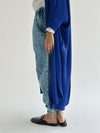 Blue Pleated Cardigan