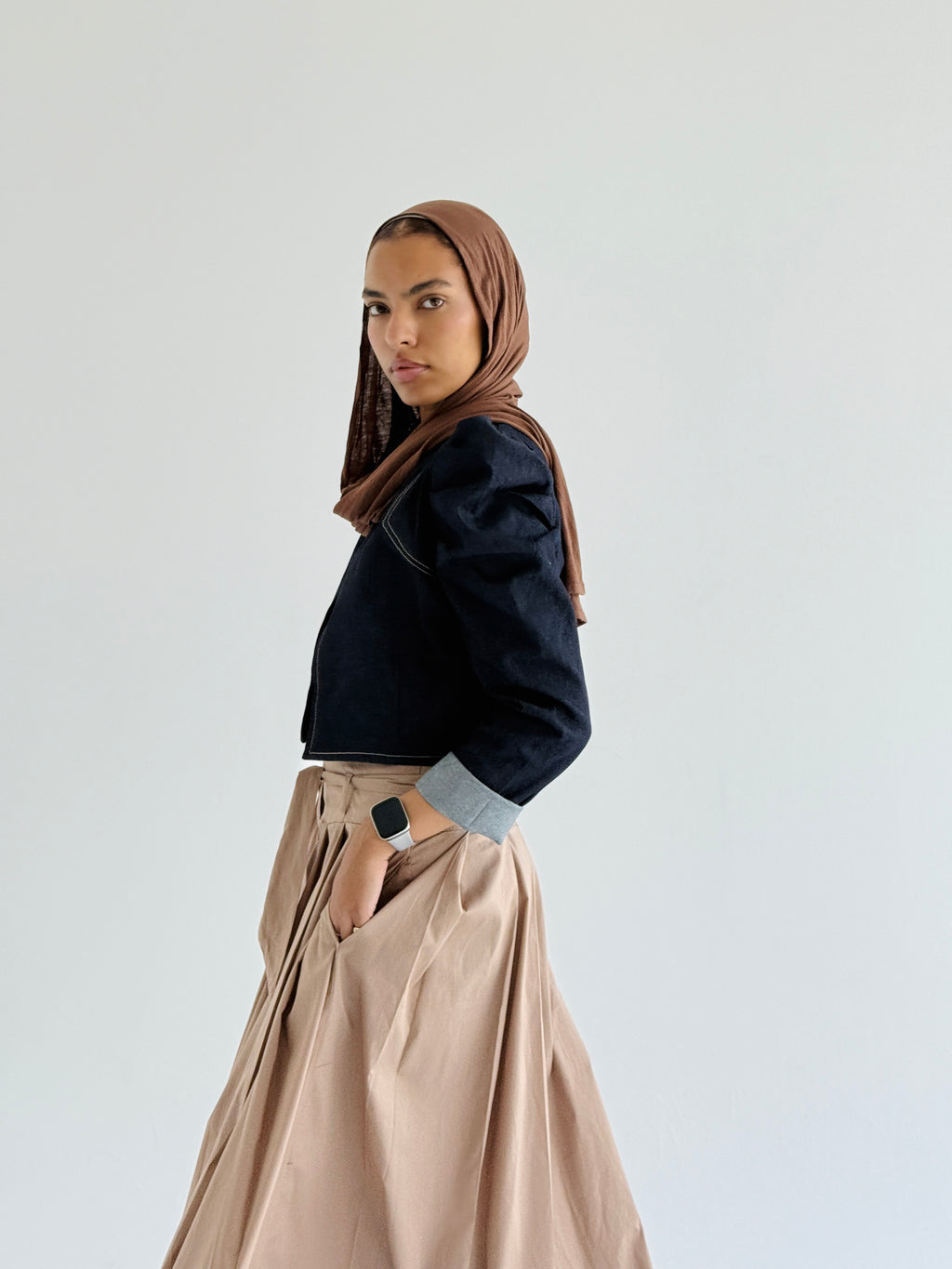 Puffed Sleeves  Denim Jacket