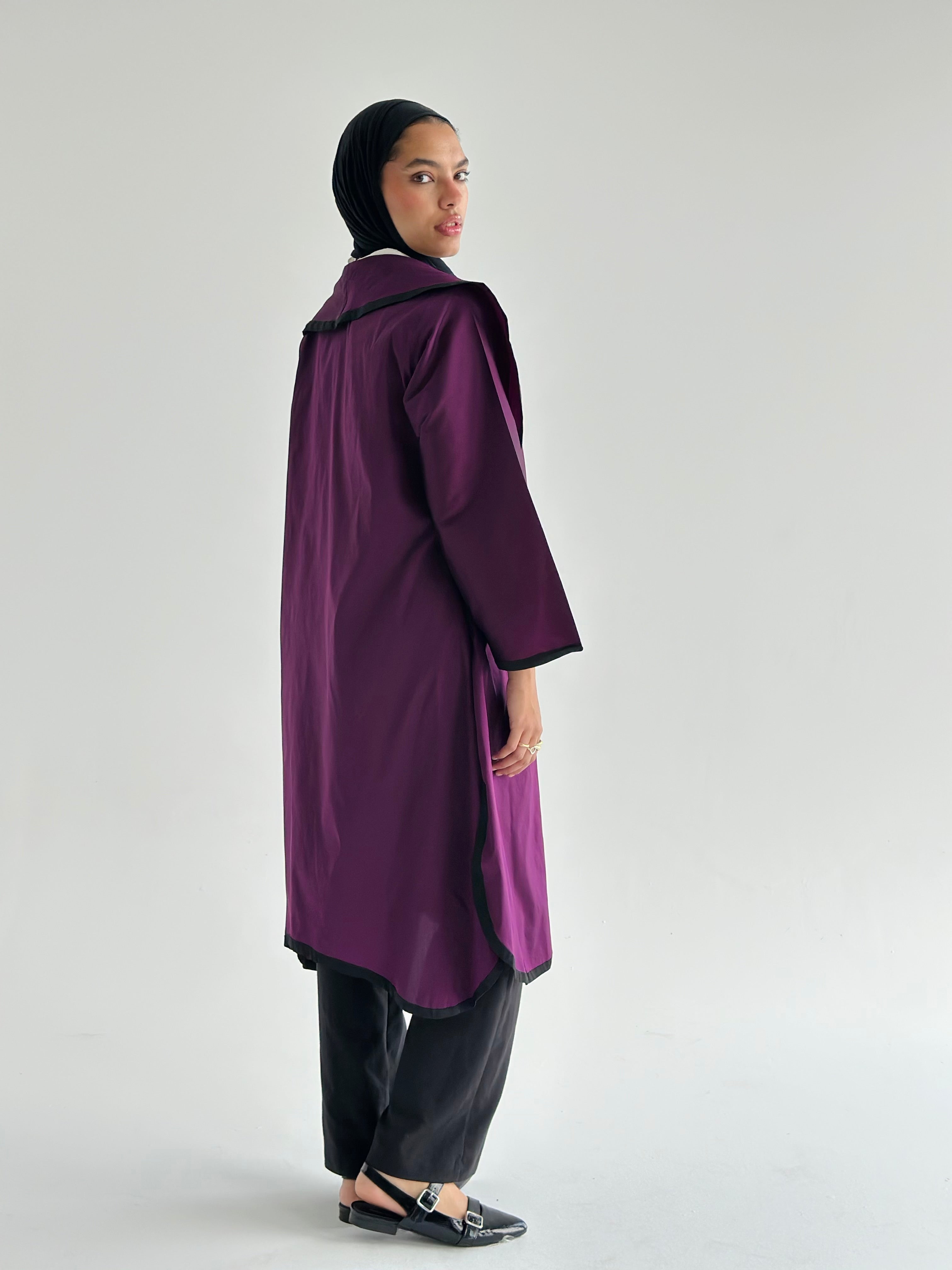 Deep Purple Lined Kaftan