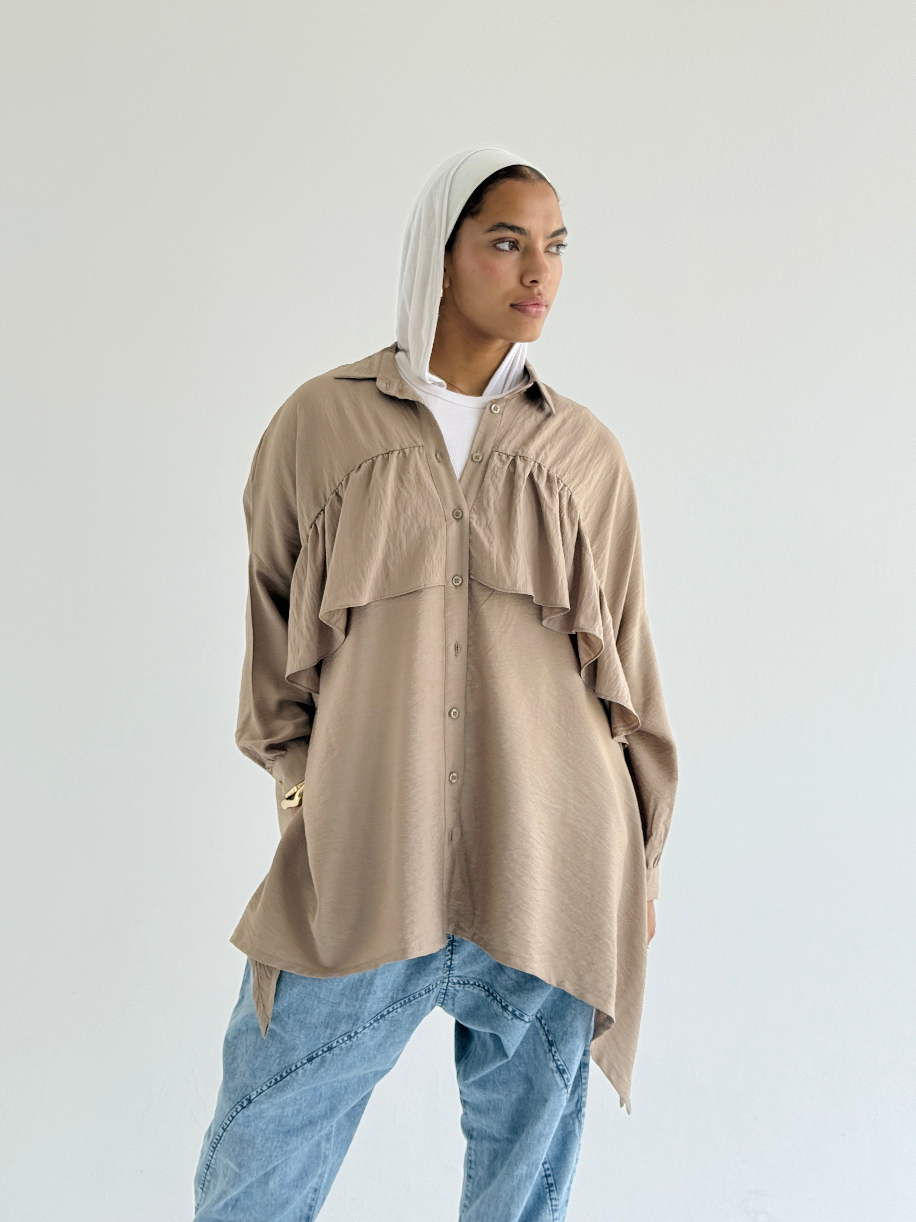 Cafe Ruffled Shirt