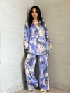 Blue Hues Satin Set