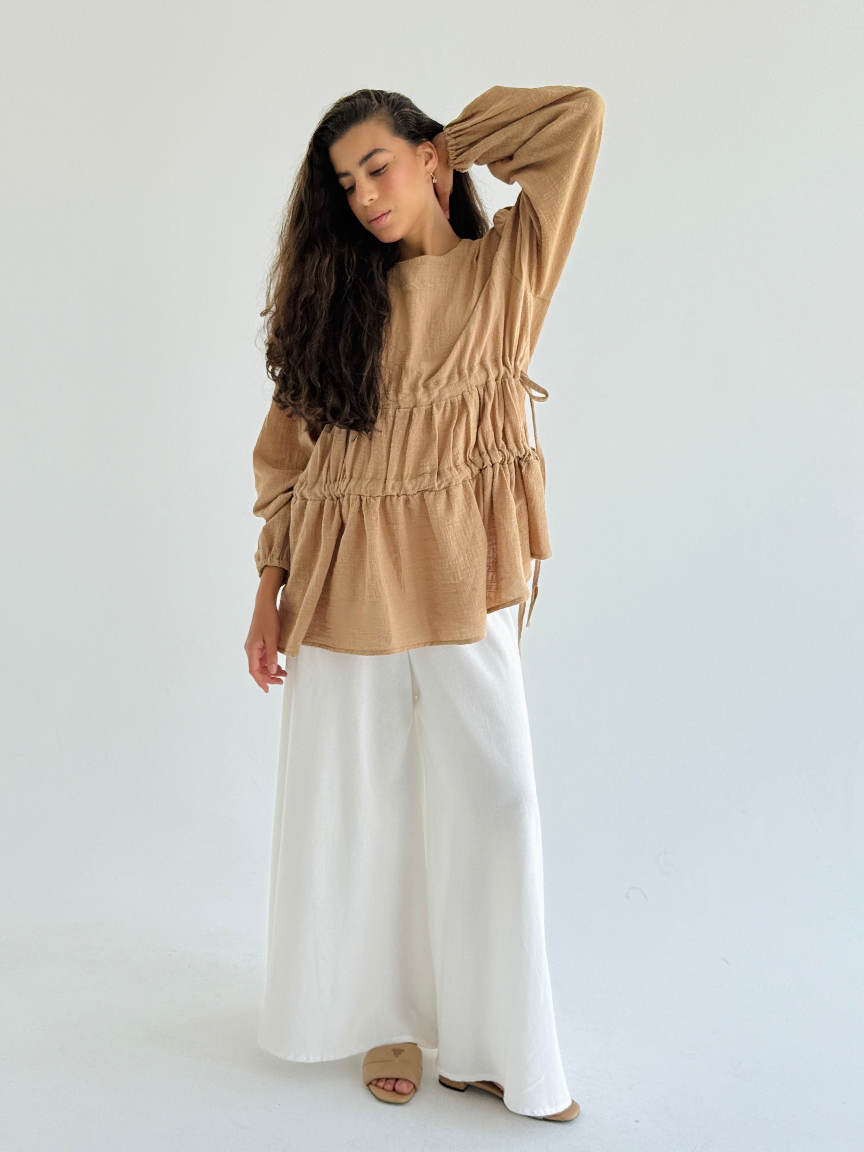 Caramel Side DrawString Top