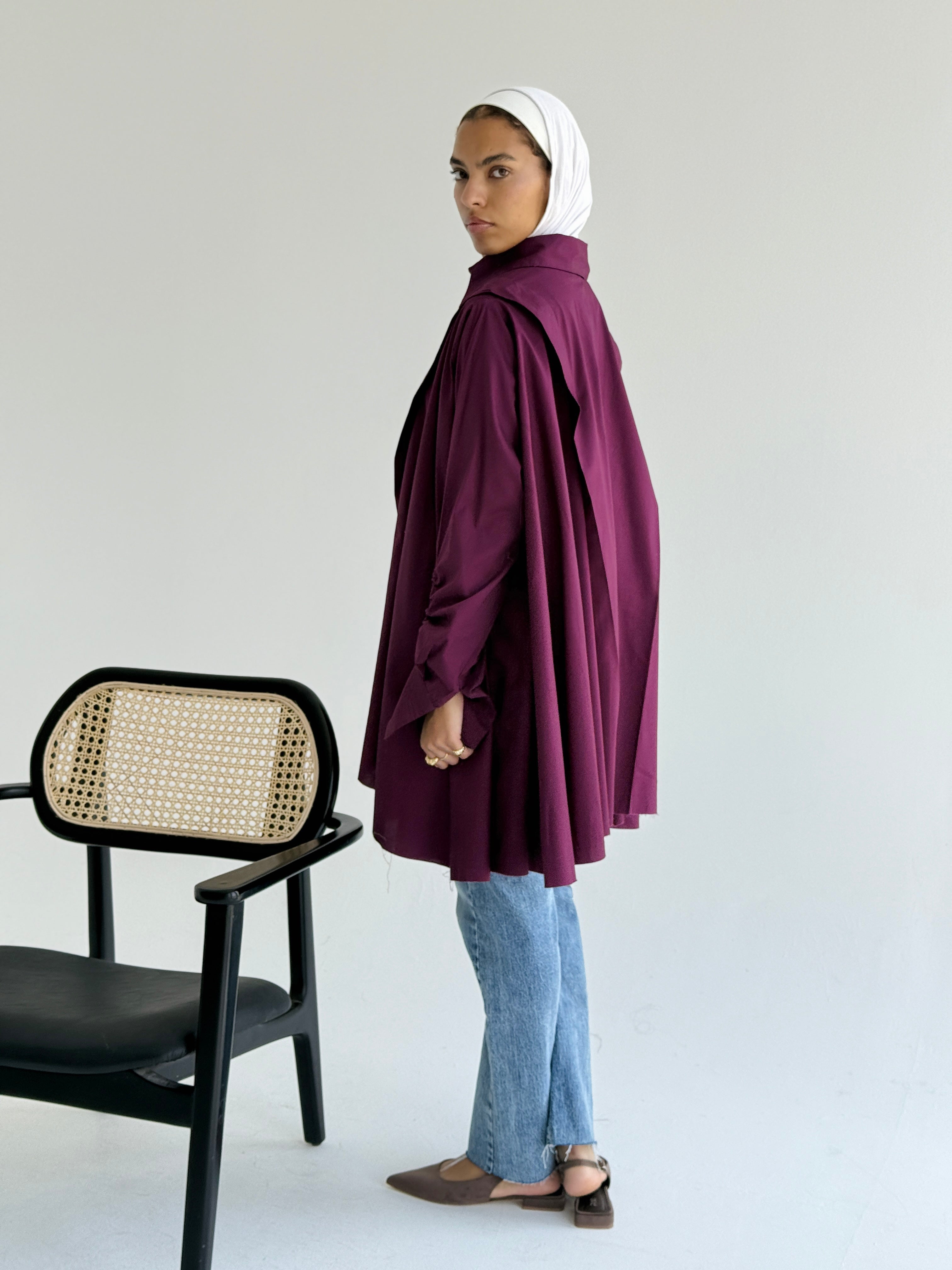 Burgundy Extra Fabric Shirt