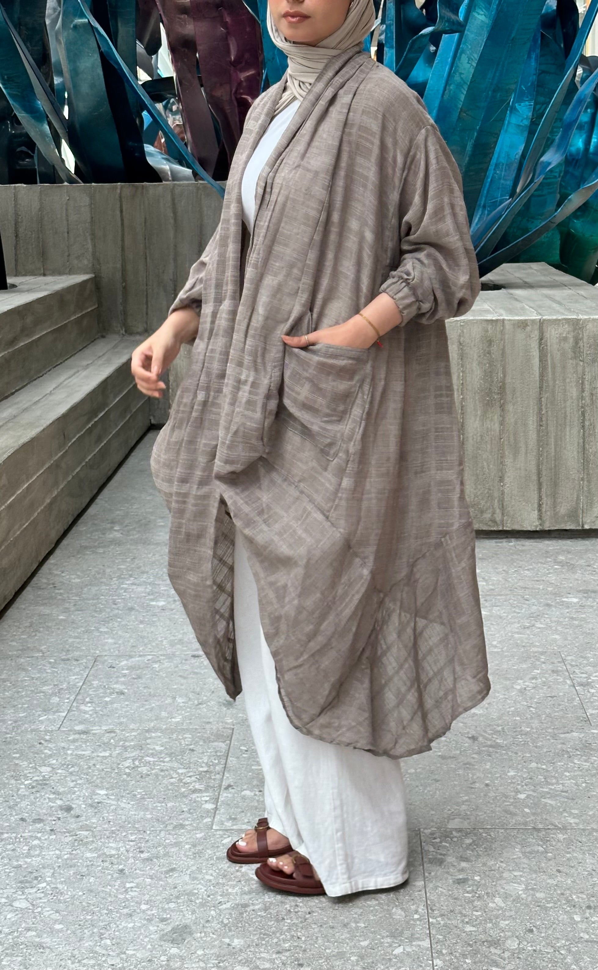 Cafe Linen Voile cardigan