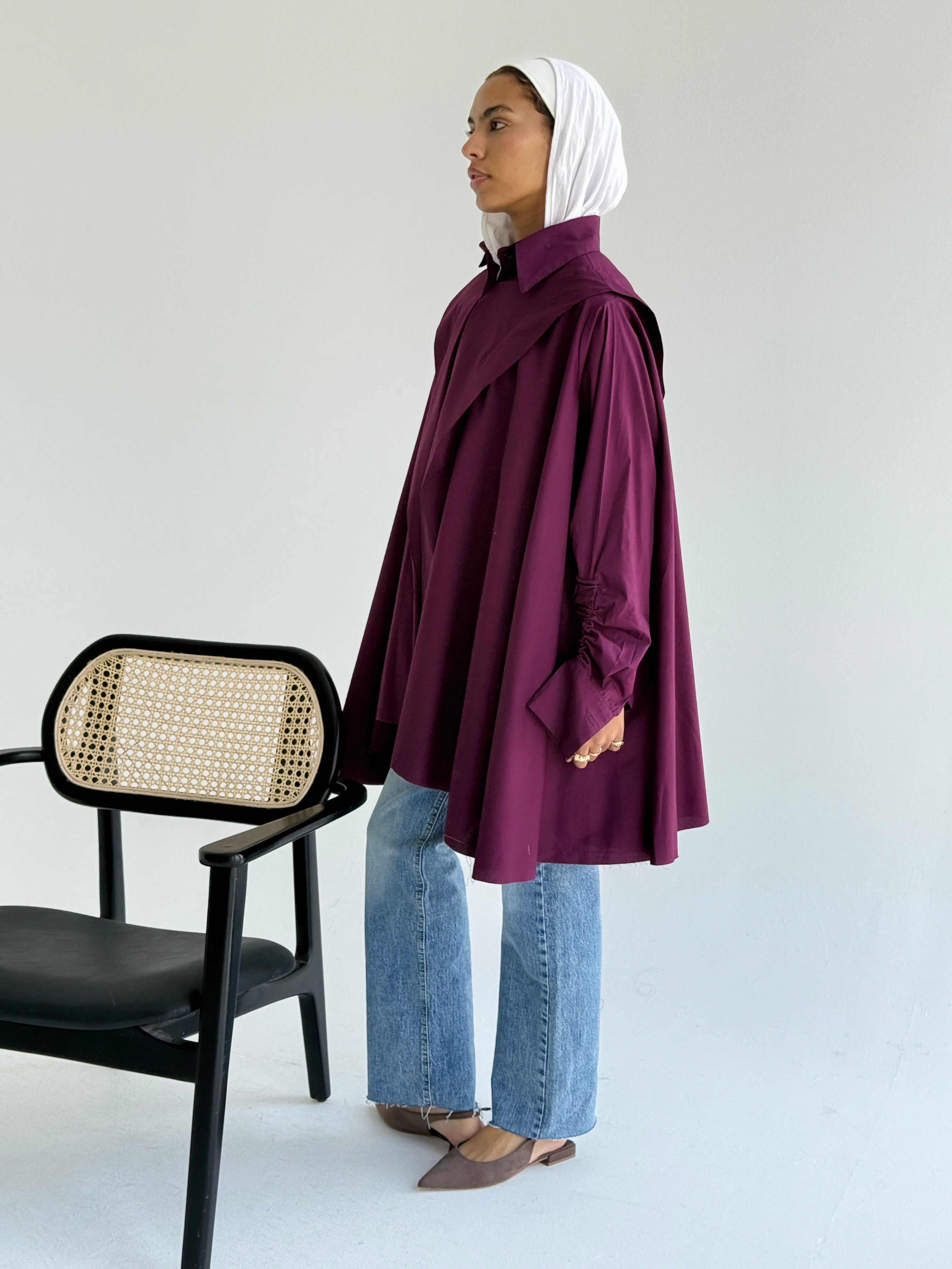 Burgundy Extra Fabric Shirt