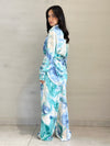 Light Blue Hues Satin Set