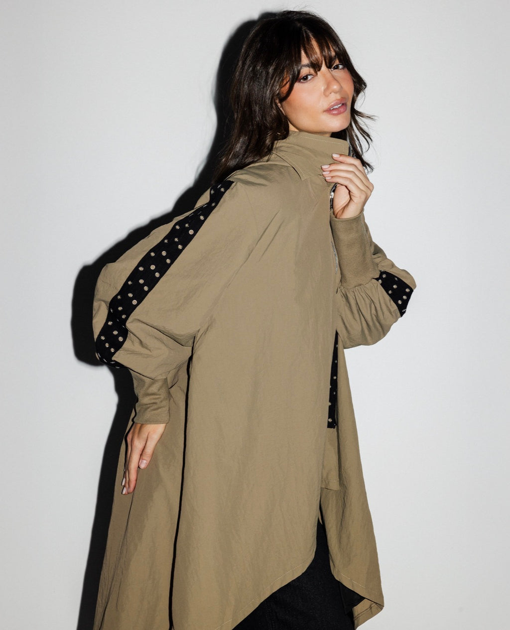 Beige Rings Cardigan