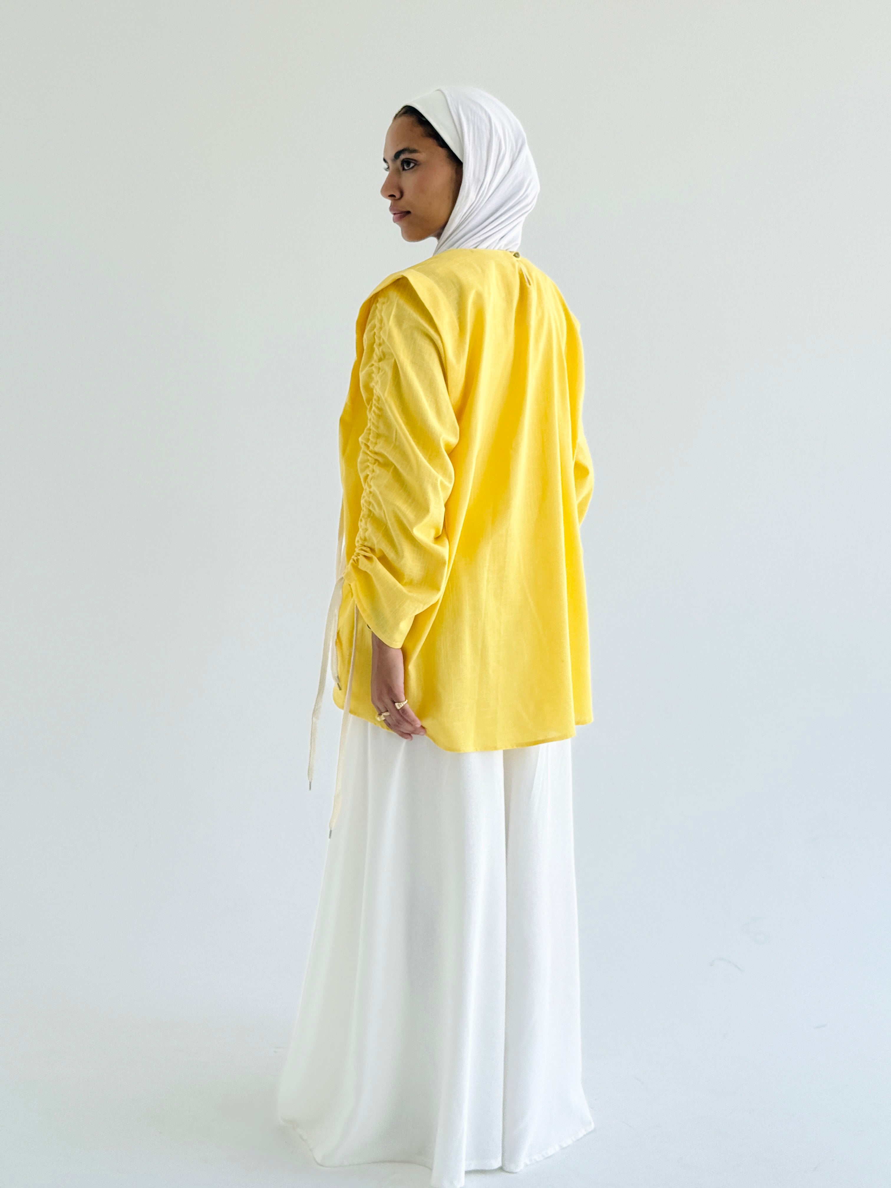 Yellow Double Drawstring Top