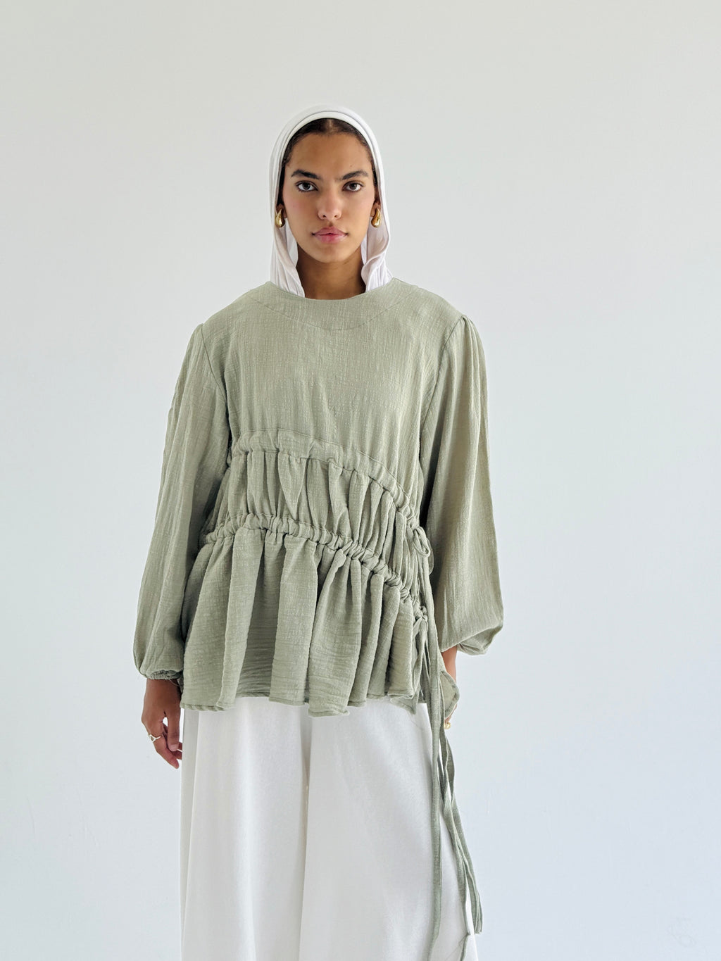 Olive Side DrawString top