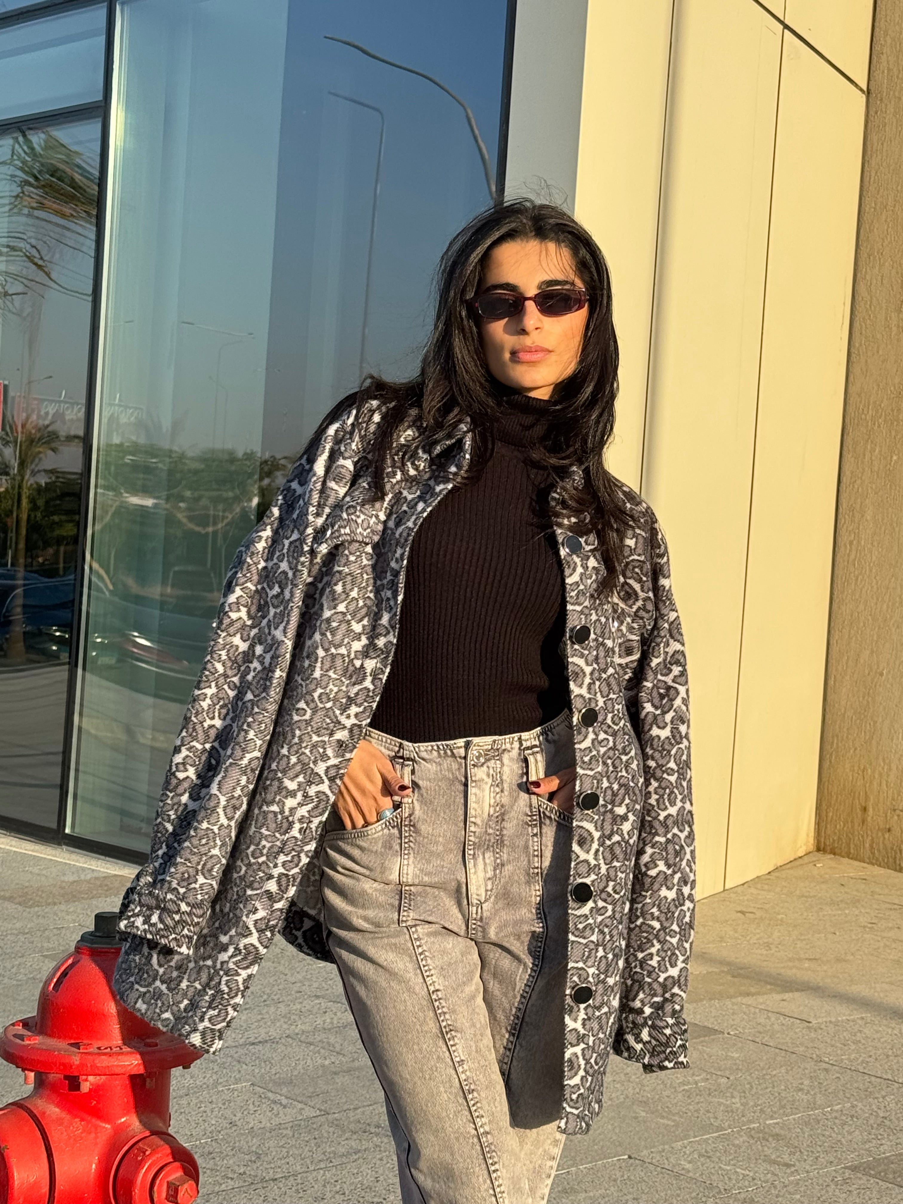 Leopard Print Wool Shirt