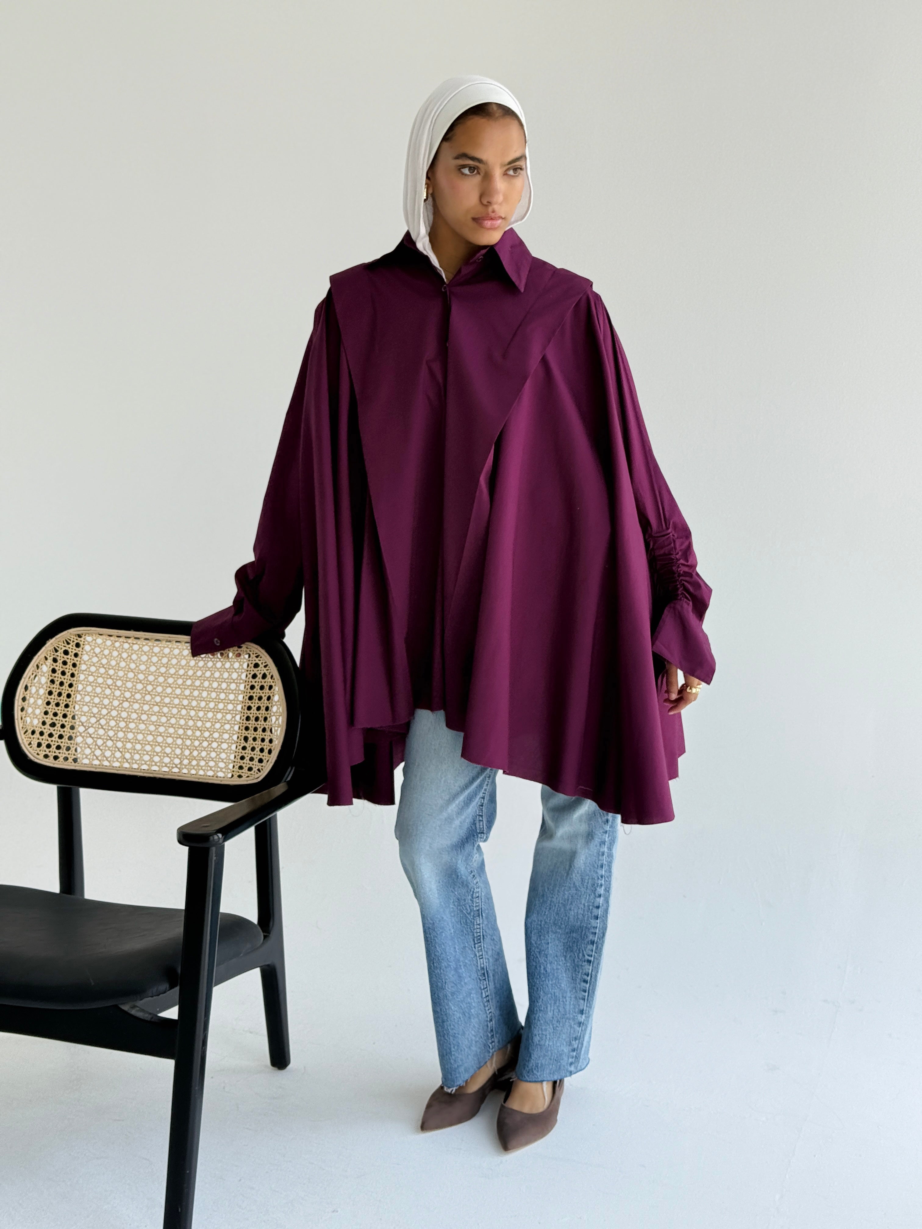 Burgundy Extra Fabric Shirt