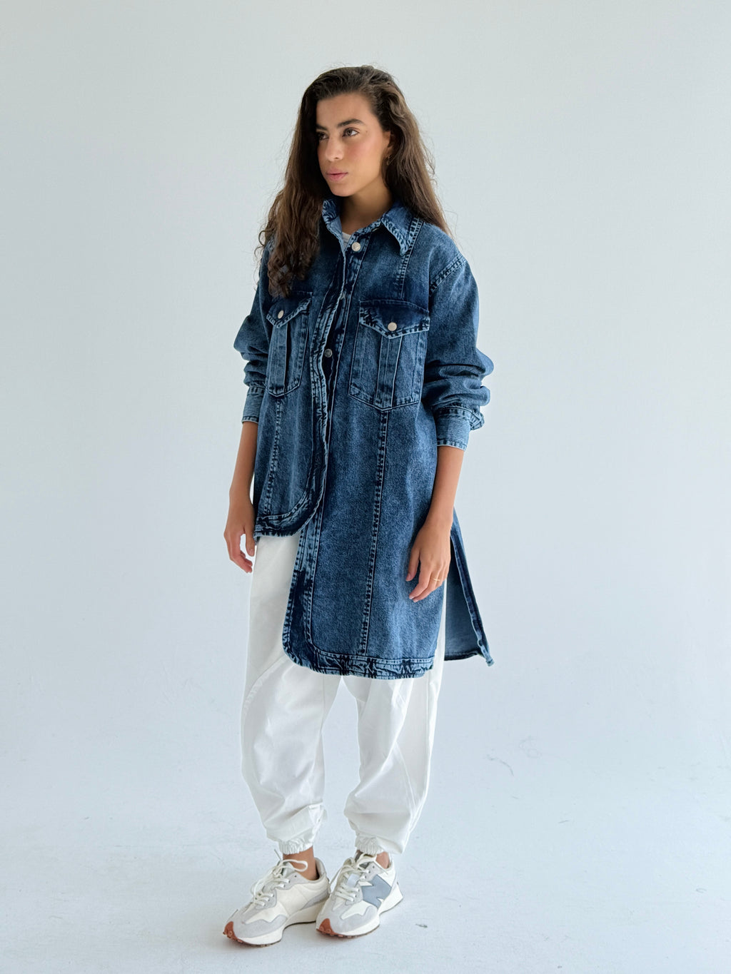 Asymmetrical Denim Shirt