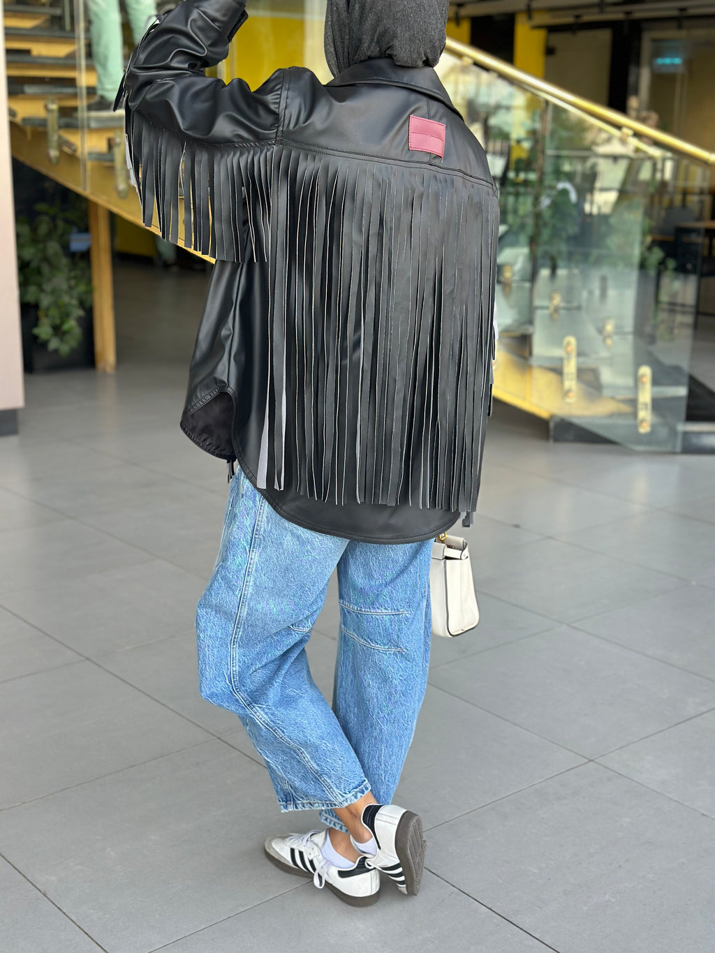 Black Fringes Leather Jacket