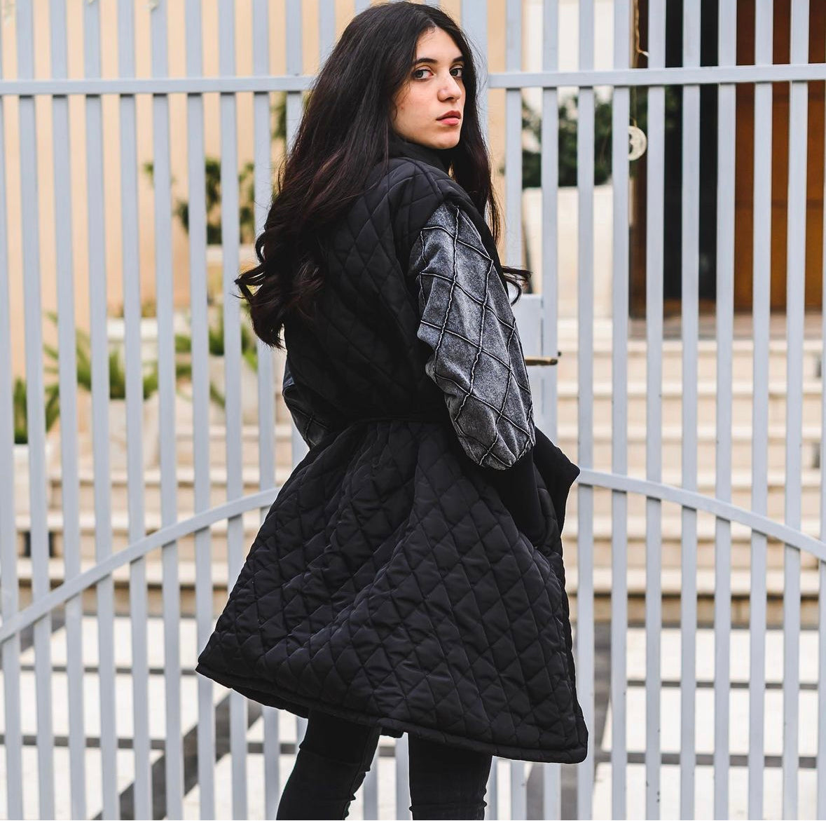 Quilted Bomber Jacket