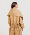 Beige  Elasticated Waterproof Jacket