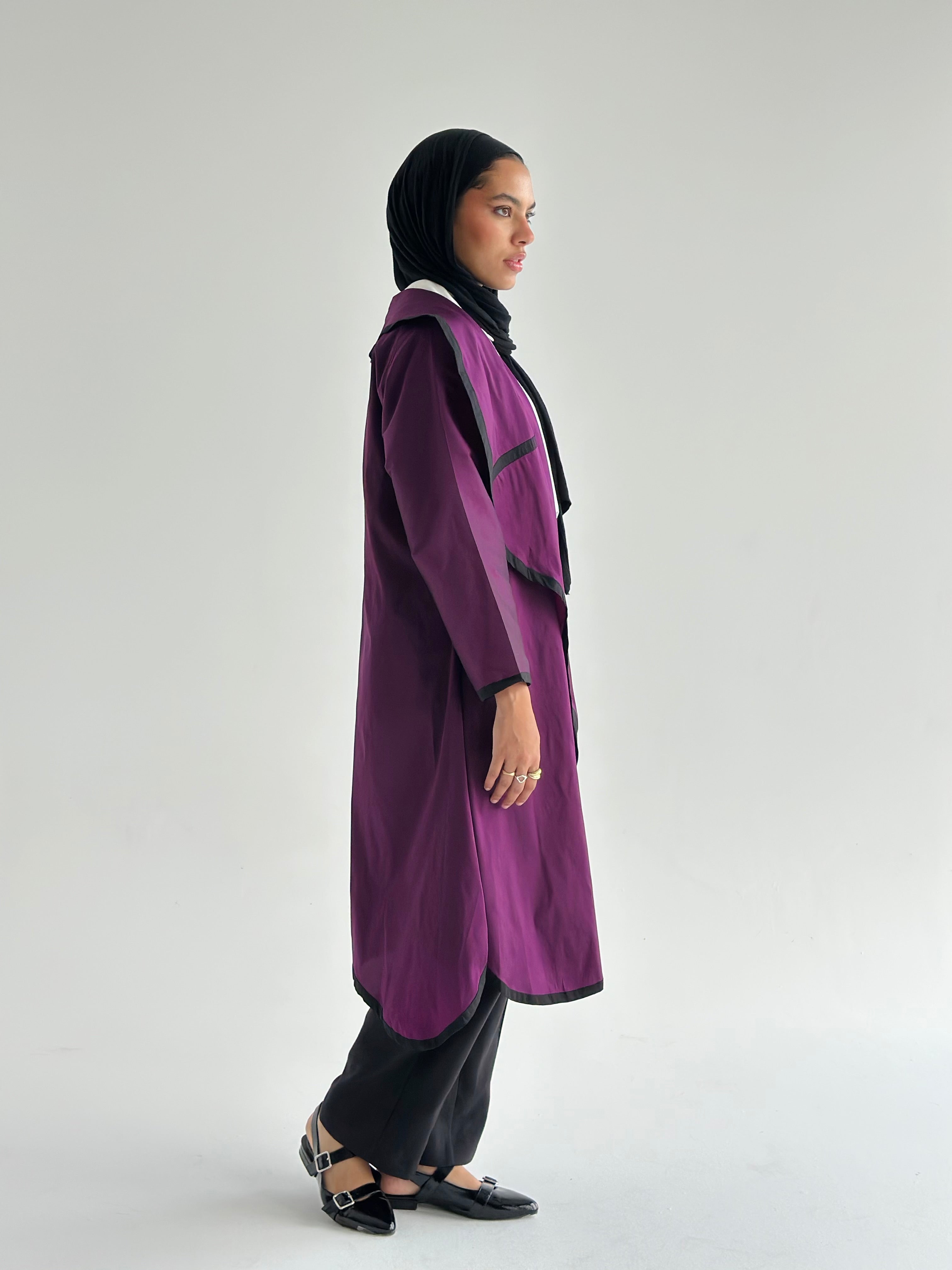 Deep Purple Lined Kaftan