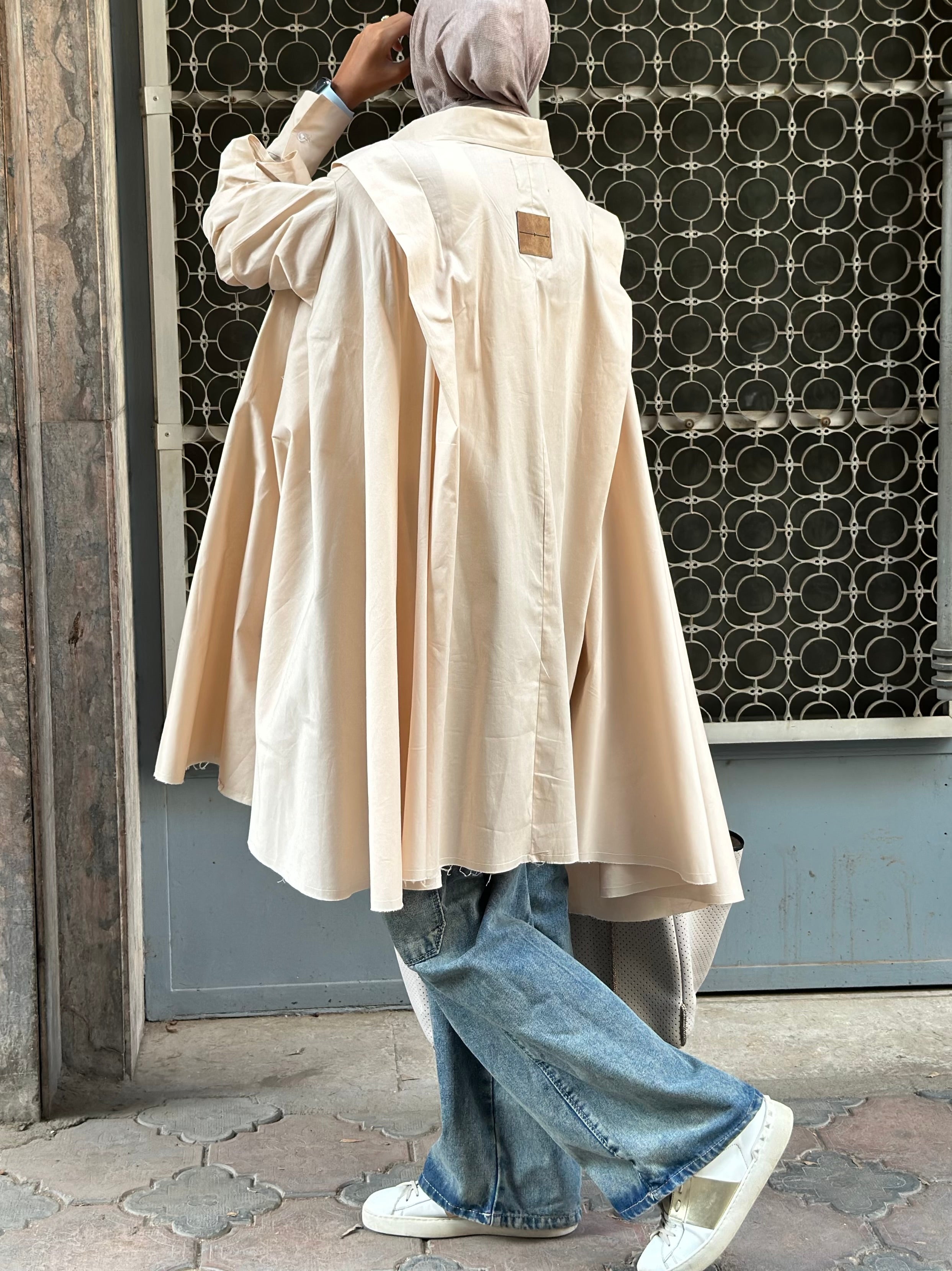 beige extra fabric shirt