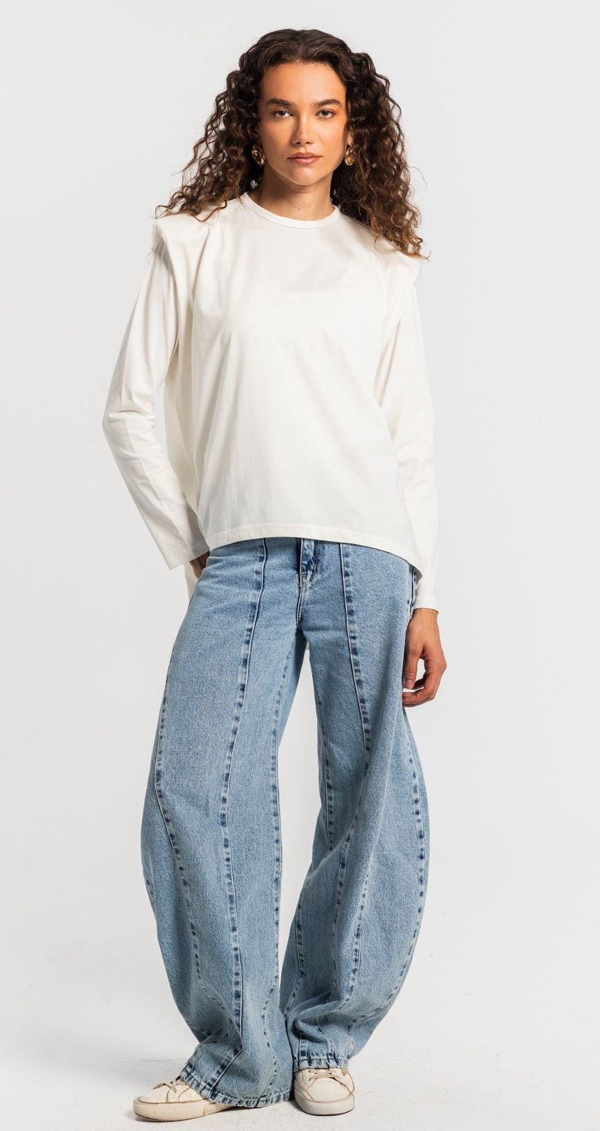 Long Barrel  Denim Pants