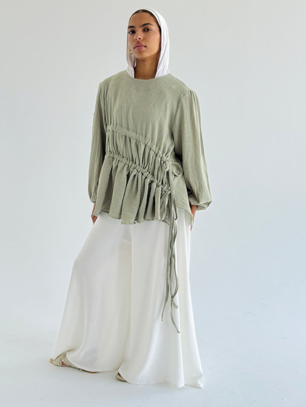 Olive Side DrawString top