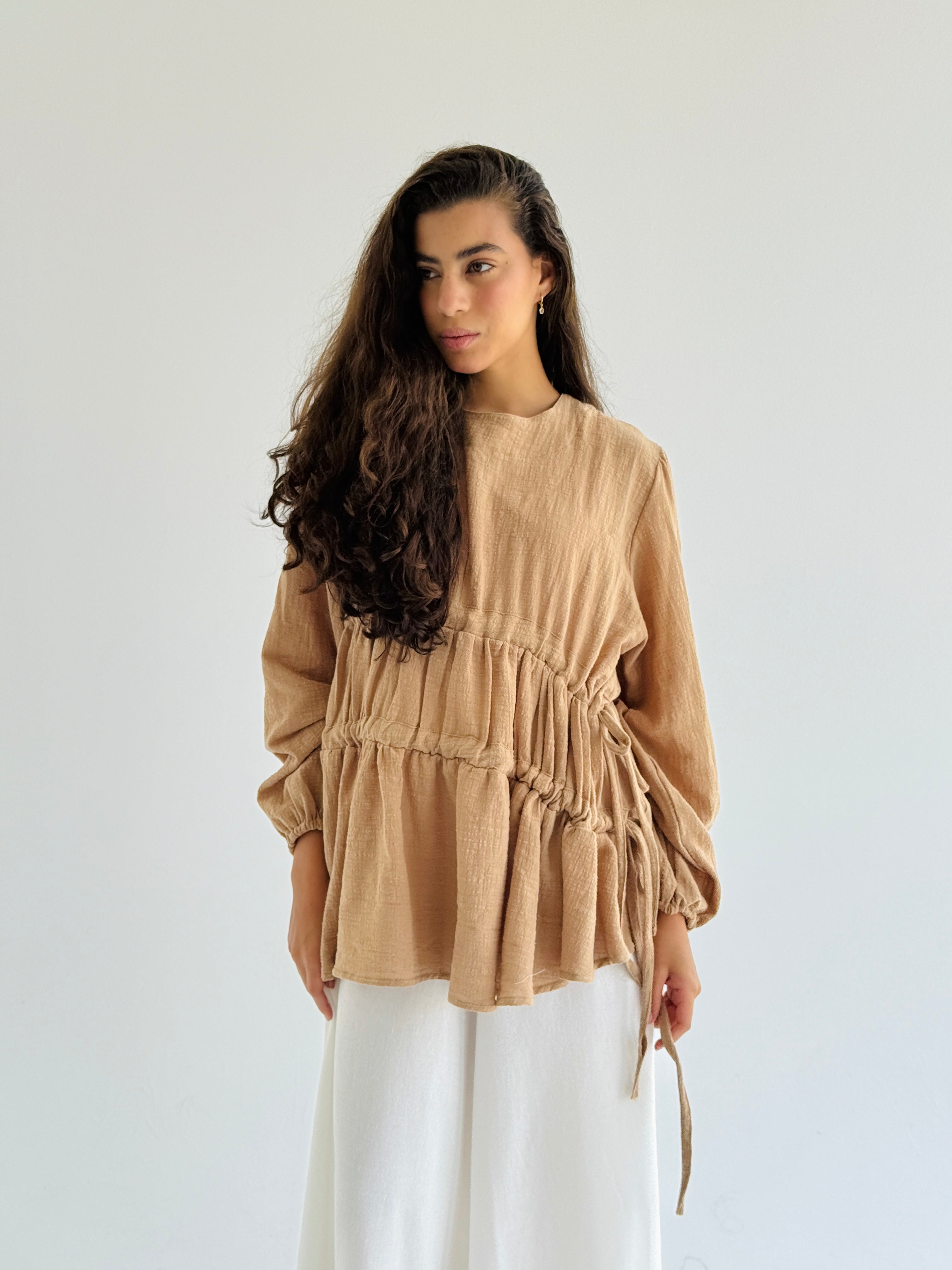 Caramel Side DrawString Top
