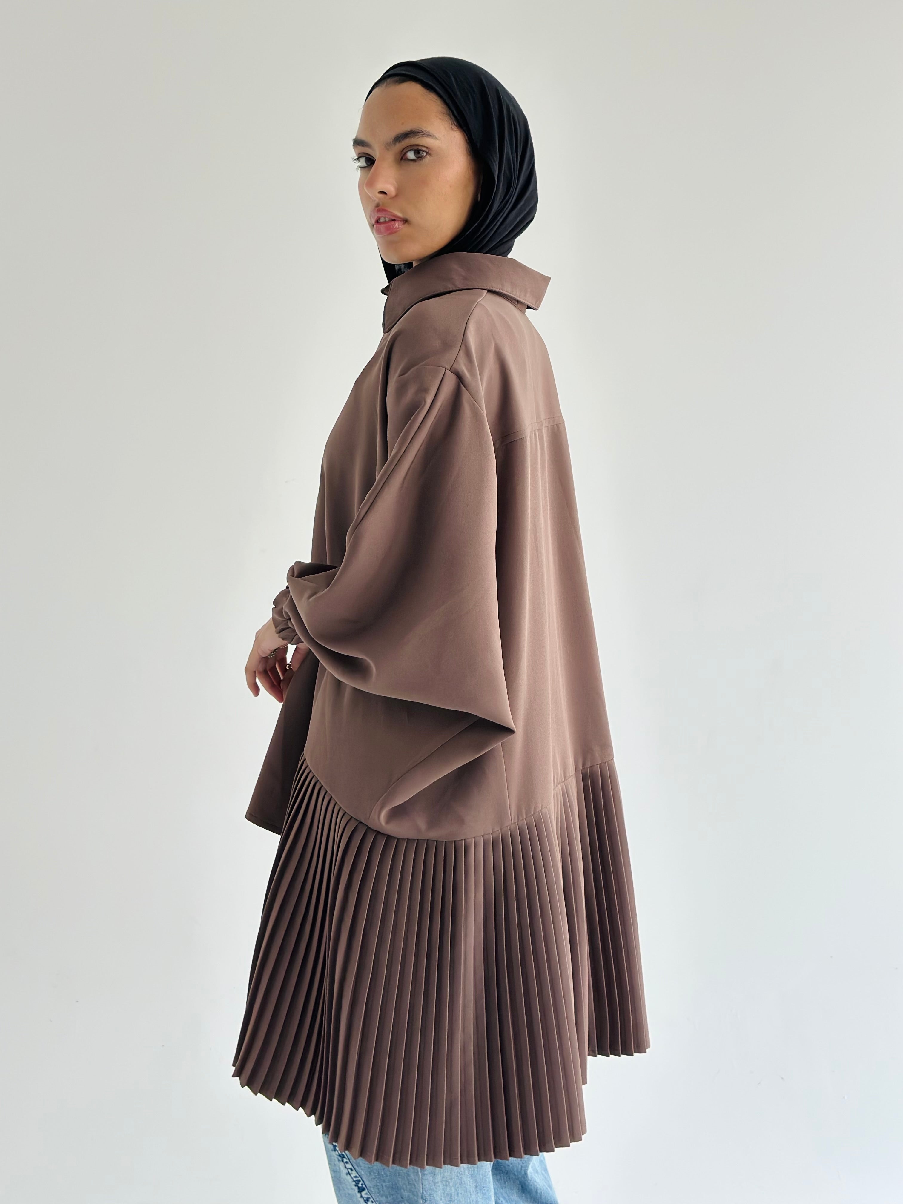 Brick Pleated Top
