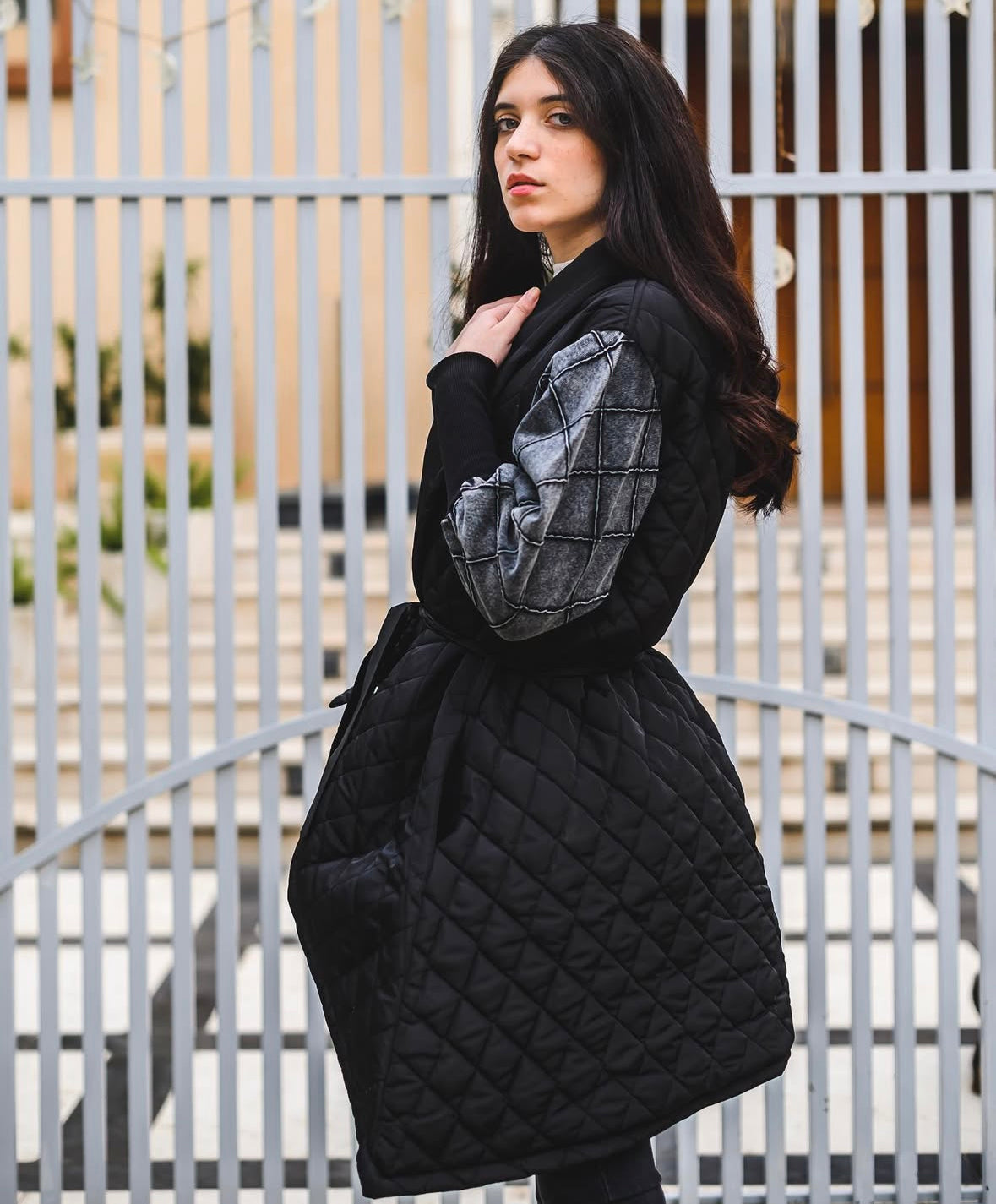 Quilted Bomber Jacket